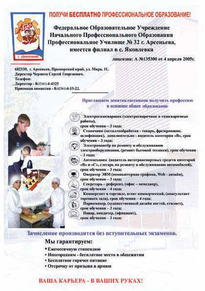 АПУ-32, профессиональное училище АПУ-32, профессиональное училище